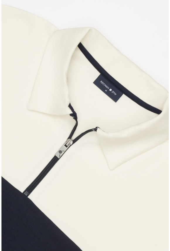 BLUZA TENNIS CLUB 203 TROYER/TYPU TROYER GRANATOWA Z MODALEM