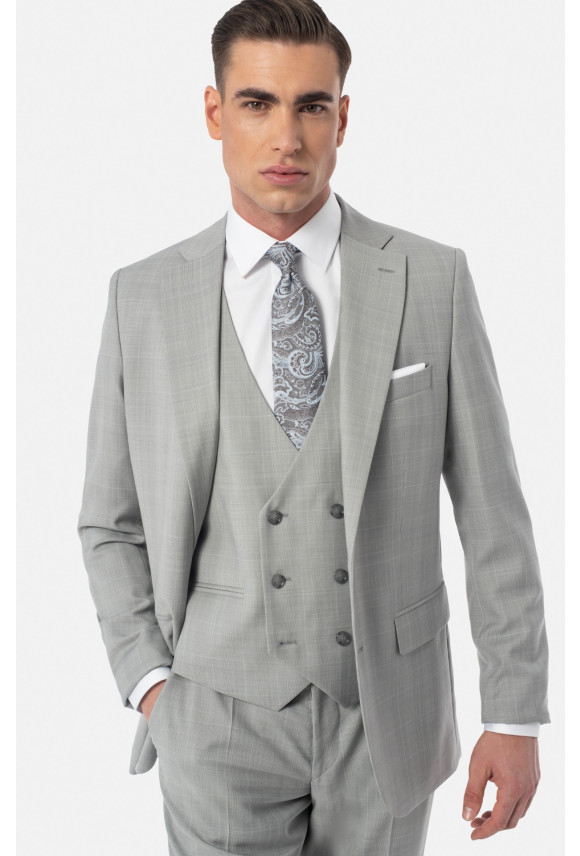 MARYNARKA MILIS SZARA SLIM FIT JEDNORZĘDOWA Z WEŁNĄ MARYNARKA MILIS SZARA SLIM FIT JEDNORZĘDOWA Z WEŁNĄ