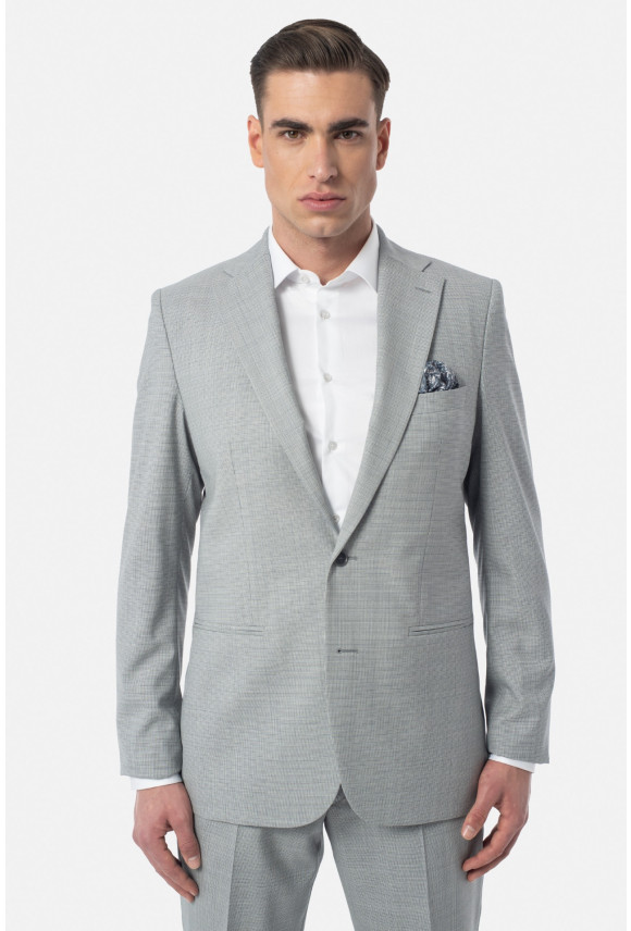 MARYNARKA TIRIA SZARA SLIM FIT JEDNORZĘDOWA Z WEŁNY MARYNARKA TIRIA SZARA SLIM FIT JEDNORZĘDOWA Z WEŁNY