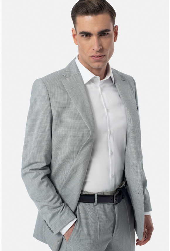 MARYNARKA TIRIA SZARA SLIM FIT JEDNORZĘDOWA Z WEŁNY MARYNARKA TIRIA SZARA SLIM FIT JEDNORZĘDOWA Z WEŁNY