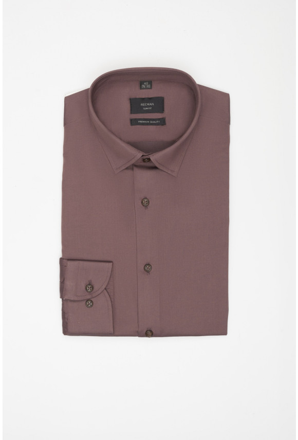 KOSZULA VERSONE 3308C DŁUGI RĘKAW SLIM FIT FIOLETOWA Z MODALEM