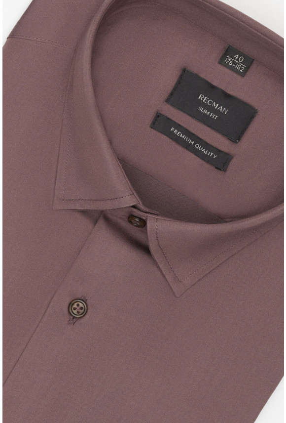 KOSZULA VERSONE 3308C DŁUGI RĘKAW SLIM FIT FIOLETOWA Z MODALEM