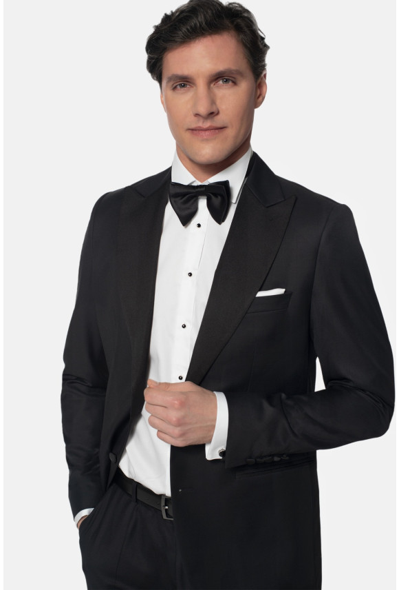 MARYNARKA WINIS CZARNA SLIM FIT JEDNORZĘDOWA Z WEŁNĄ MARYNARKA WINIS CZARNA SLIM FIT JEDNORZĘDOWA Z WEŁNĄ