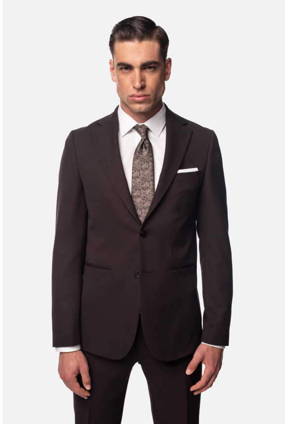 MARYNARKA TASARTE BRĄZOWA SLIM FIT JEDNORZĘDOWA MARYNARKA TASARTE BRĄZOWA SLIM FIT JEDNORZĘDOWA