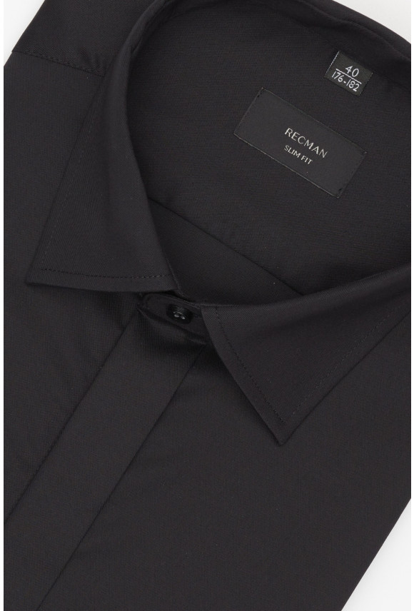KOSZULA SAVERNE 3292 SP SLIM FIT CZARNA Z BAWEŁNY KOSZULA SAVERNE 3292 SP SLIM FIT CZARNA Z BAWEŁNY