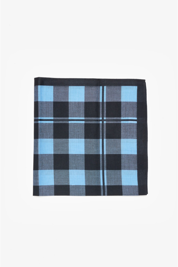 CHUSTECZKA PLAID NIEBIESKA