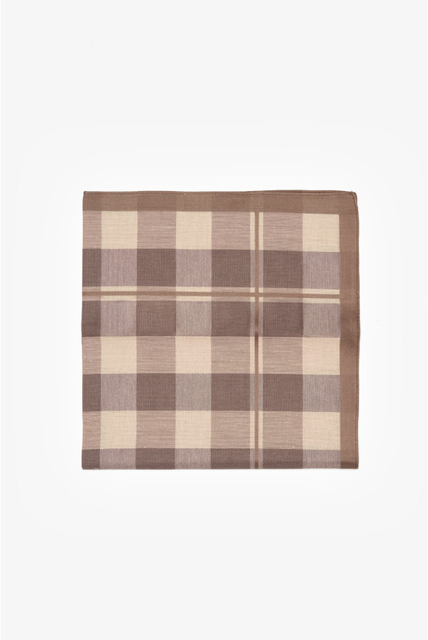CHUSTECZKA PLAID BRĄZOWA