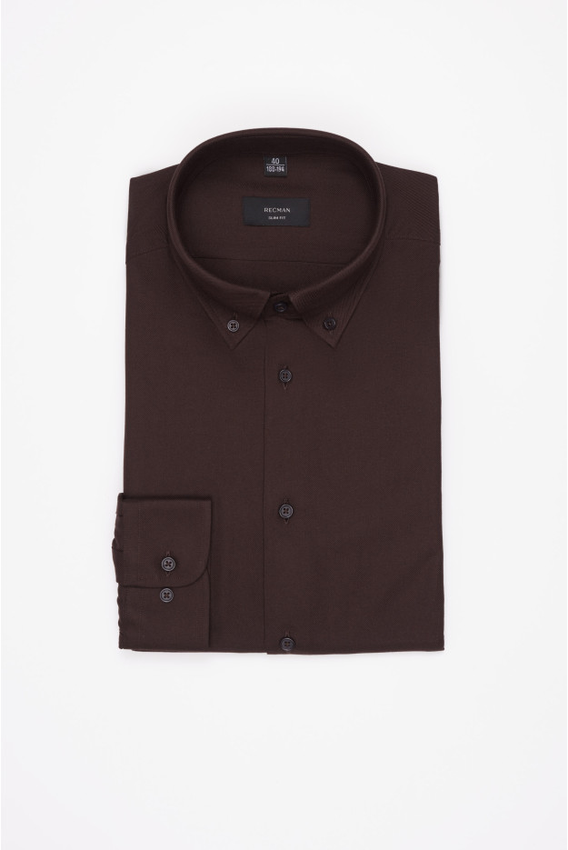 KOSZULA FORMENTO 3258D DŁUGI RĘKAW SLIM FIT BRĄZOWA 0002 FLANELAOWA KOSZULA FORMENTO 3258D DŁUGI RĘKAW SLIM FIT BRĄZOWA 0002 FLANELAOWA