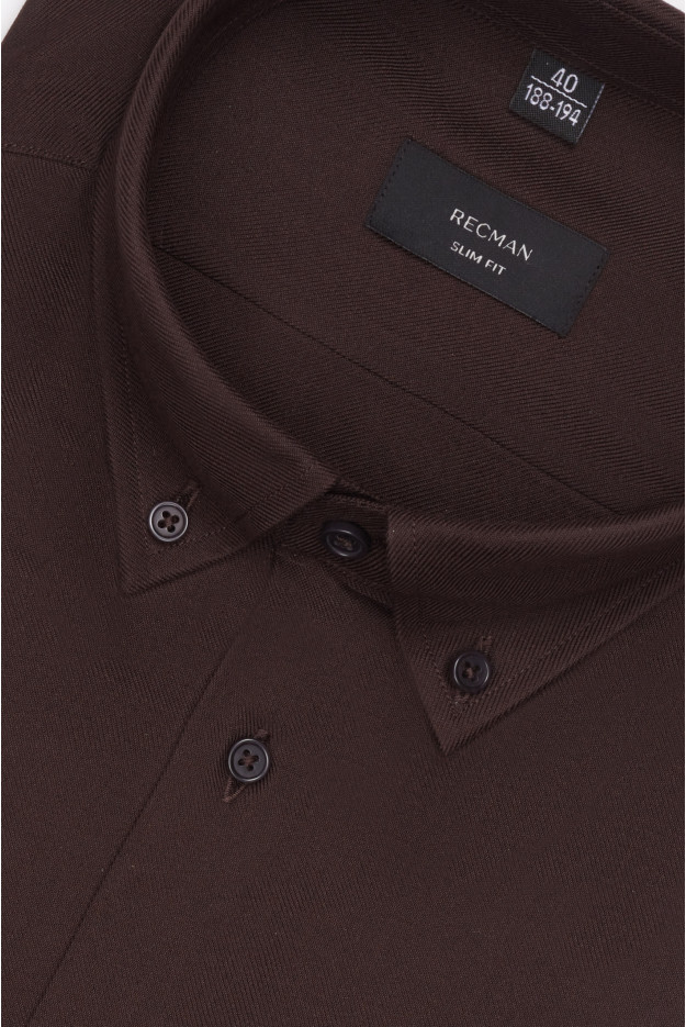 KOSZULA FORMENTO 3258D DŁUGI RĘKAW SLIM FIT BRĄZOWA 0002 FLANELAOWA KOSZULA FORMENTO 3258D DŁUGI RĘKAW SLIM FIT BRĄZOWA 0002 FLANELAOWA