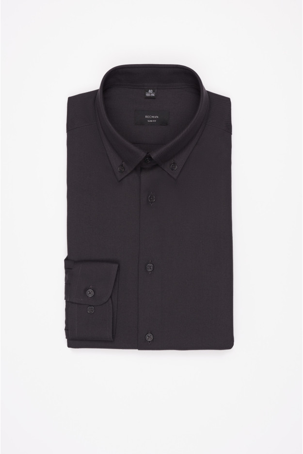 KOSZULA FORMENTO 3258D DŁUGI RĘKAW SLIM FIT GRAFITOWA FLANELAOWA KOSZULA FORMENTO 3258D DŁUGI RĘKAW SLIM FIT GRAFITOWA FLANELAOWA