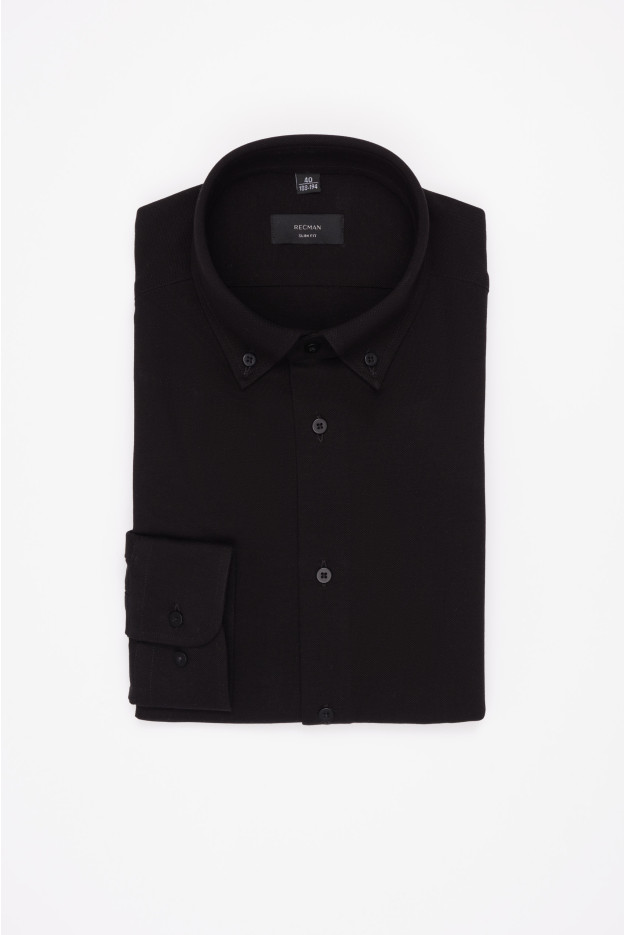 KOSZULA CORSINI 3314D DŁUGI RĘKAW SLIM FIT CZARNA Z BAWEŁNY KOSZULA CORSINI 3314D DŁUGI RĘKAW SLIM FIT CZARNA Z BAWEŁNY