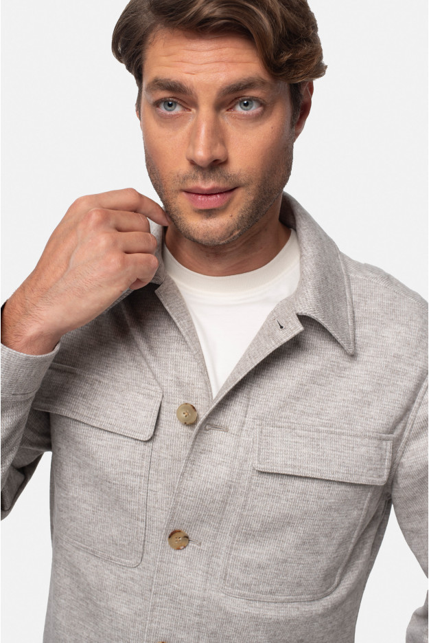 KOSZULA OVERSHIRT MERANO 3344D DŁUGI RĘKAW CUSTOM FIT BEŻOWA Z WEŁNĄ KOSZULA OVERSHIRT MERANO 3344D DŁUGI RĘKAW CUSTOM FIT BEŻOWA Z WEŁNĄ