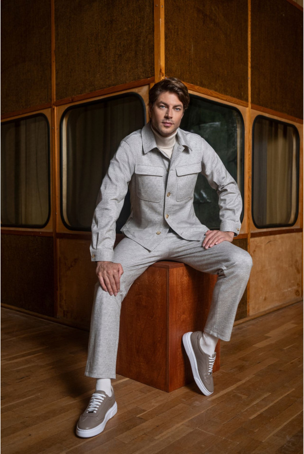 SPODNIE MERANO RELAXED TAPERED BEŻOWE