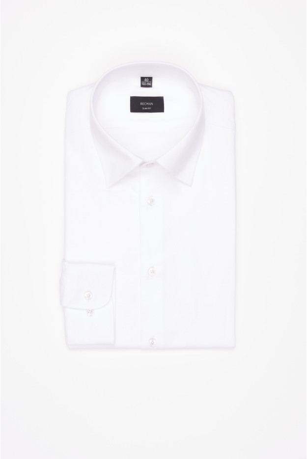 KOSZULA CORSINI 3347D DŁUGI RĘKAW SLIM FIT BIAŁA Z BAWEŁNY KOSZULA CORSINI 3347D DŁUGI RĘKAW SLIM FIT BIAŁA Z BAWEŁNY