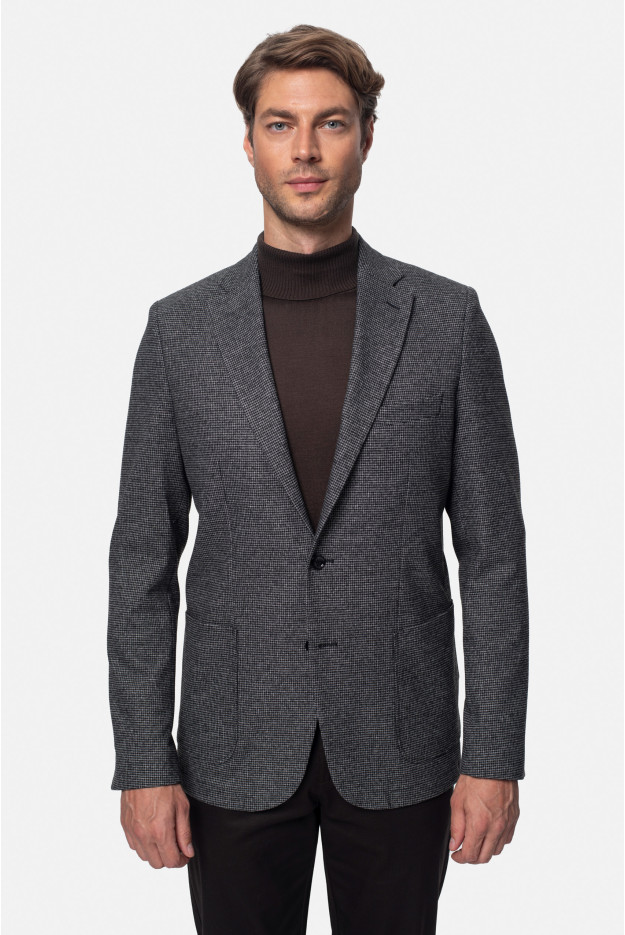 MARYNARKA GIDLOW CZARNA SLIM FIT JEDNORZĘDOWA