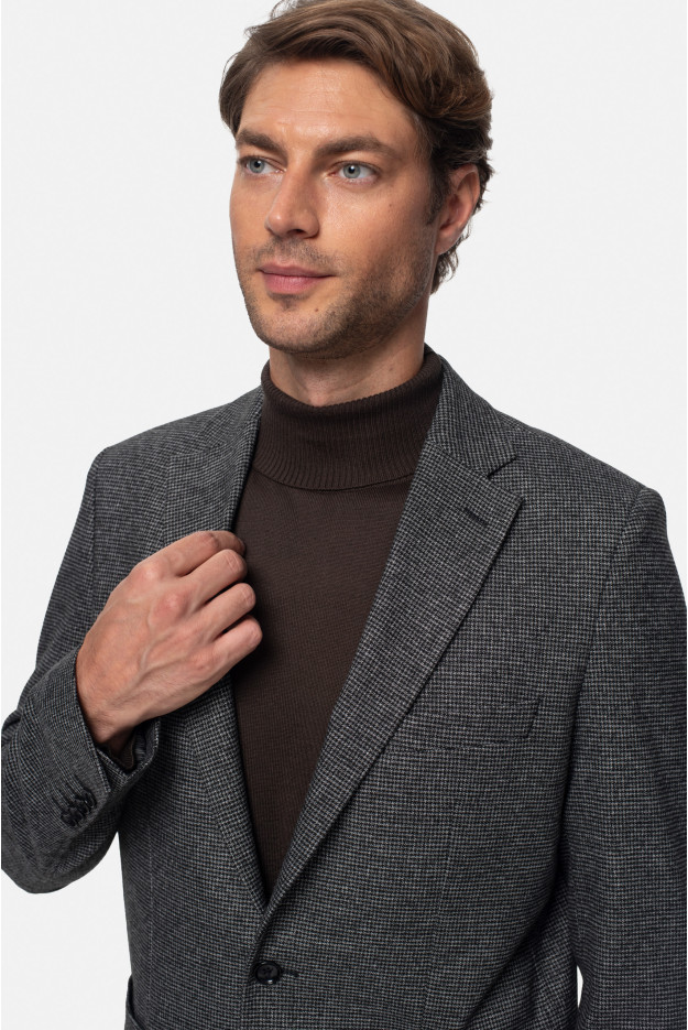 MARYNARKA GIDLOW CZARNA SLIM FIT JEDNORZĘDOWA
