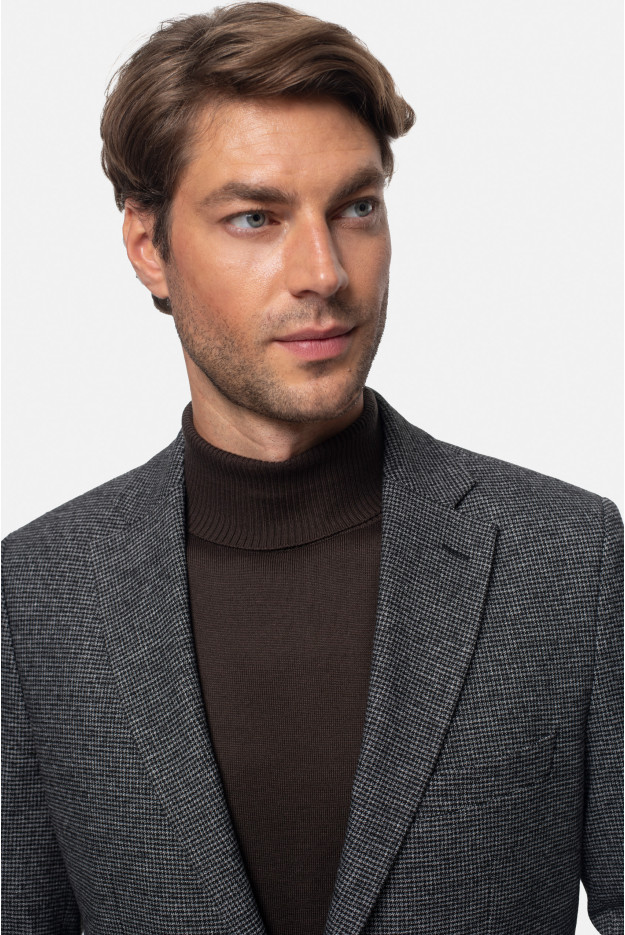 MARYNARKA GIDLOW CZARNA SLIM FIT JEDNORZĘDOWA
