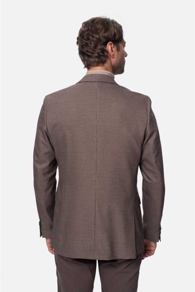 MARYNARKA PERETA BRĄZOWA SLIM FIT JEDNORZĘDOWA MARYNARKA PERETA BRĄZOWA SLIM FIT JEDNORZĘDOWA