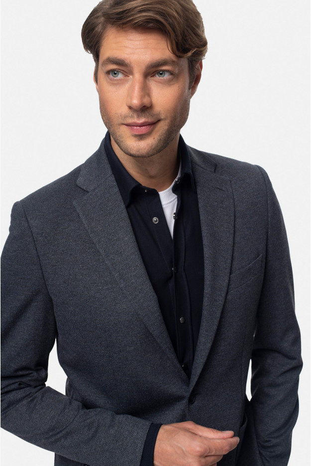 MARYNARKA ALONOS GRANATOWA SLIM FIT JEDNORZĘDOWA