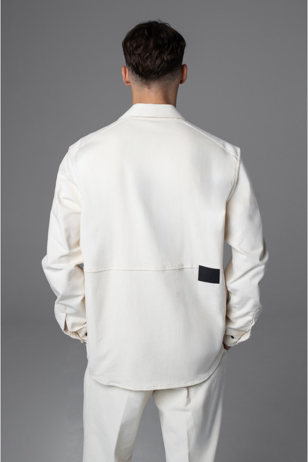 KOSZULA OVERSHIRT UN:CADDO 3349C DŁUGI RĘKAW CUSTOM FIT ECRU SZTRUKSOWA KOSZULA OVERSHIRT UN:CADDO 3349C DŁUGI RĘKAW CUSTOM FIT ECRU SZTRUKSOWA