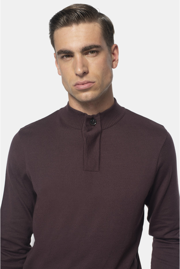 SWETER TIMO TROYER BORDOWY Z BAWEŁNĄ SWETER TIMO TROYER BORDOWY Z BAWEŁNĄ
