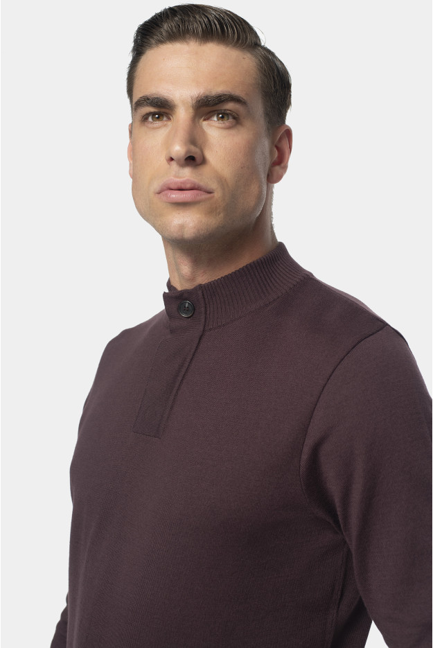 SWETER TIMO TROYER BORDOWY Z BAWEŁNĄ SWETER TIMO TROYER BORDOWY Z BAWEŁNĄ