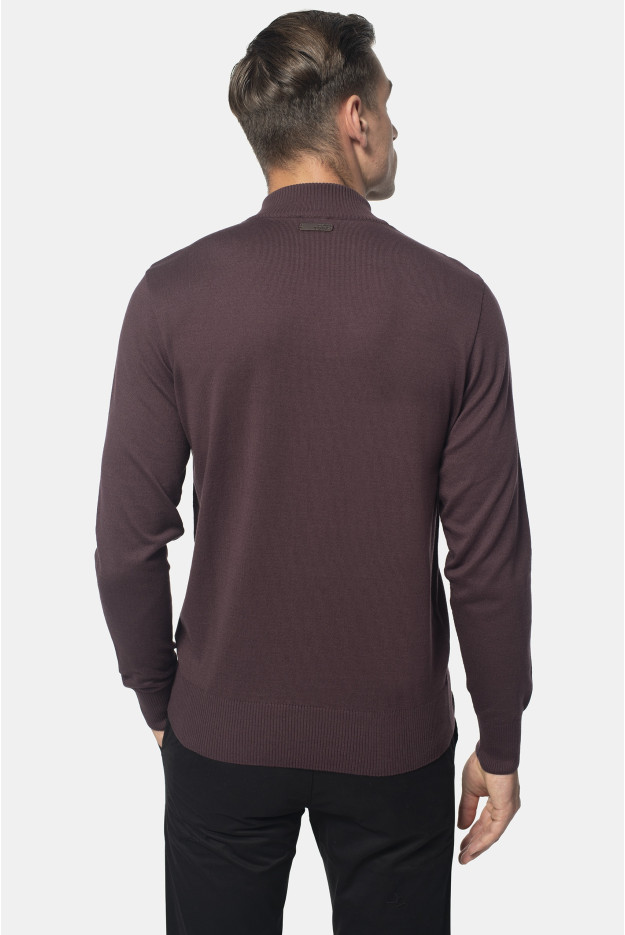 SWETER TIMO TROYER BORDOWY Z BAWEŁNĄ SWETER TIMO TROYER BORDOWY Z BAWEŁNĄ