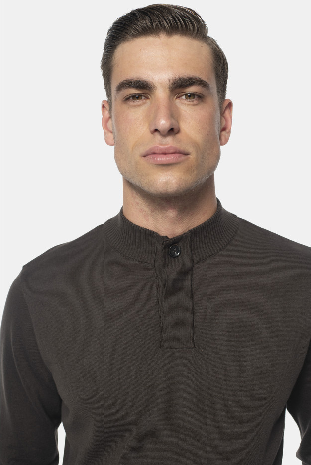SWETER TIMO TROYER BRĄZOWY Z BAWEŁNĄ SWETER TIMO TROYER BRĄZOWY Z BAWEŁNĄ