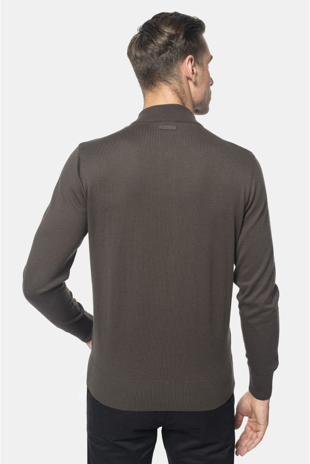 SWETER TIMO TROYER BRĄZOWY Z BAWEŁNĄ SWETER TIMO TROYER BRĄZOWY Z BAWEŁNĄ