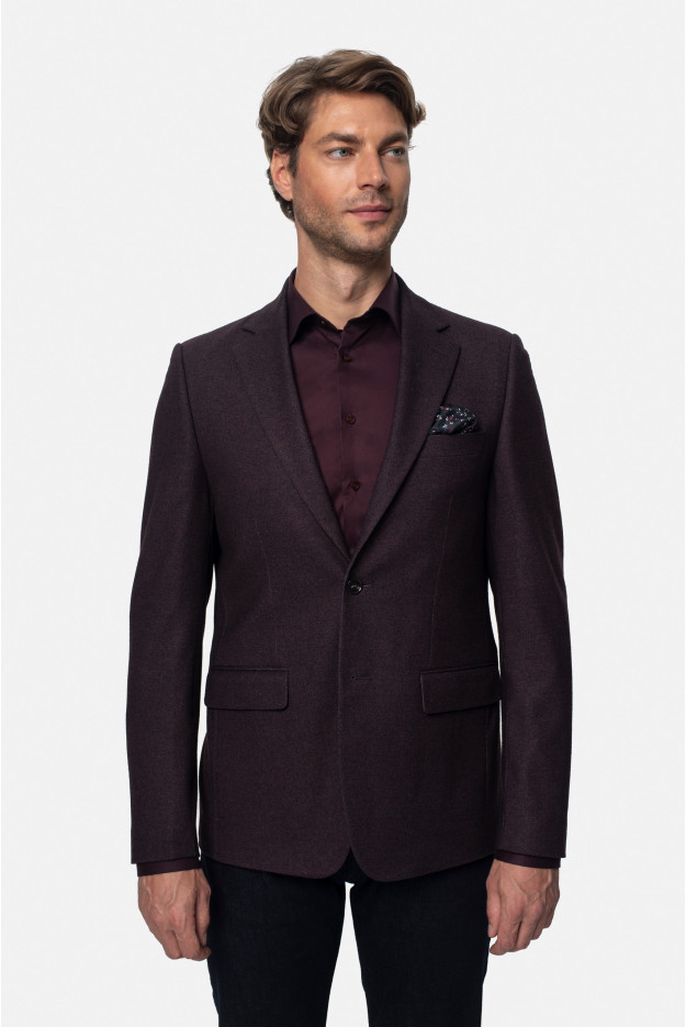 MARYNARKA PRODO BORDOWA SLIM FIT JEDNORZĘDOWA MARYNARKA PRODO BORDOWA SLIM FIT JEDNORZĘDOWA