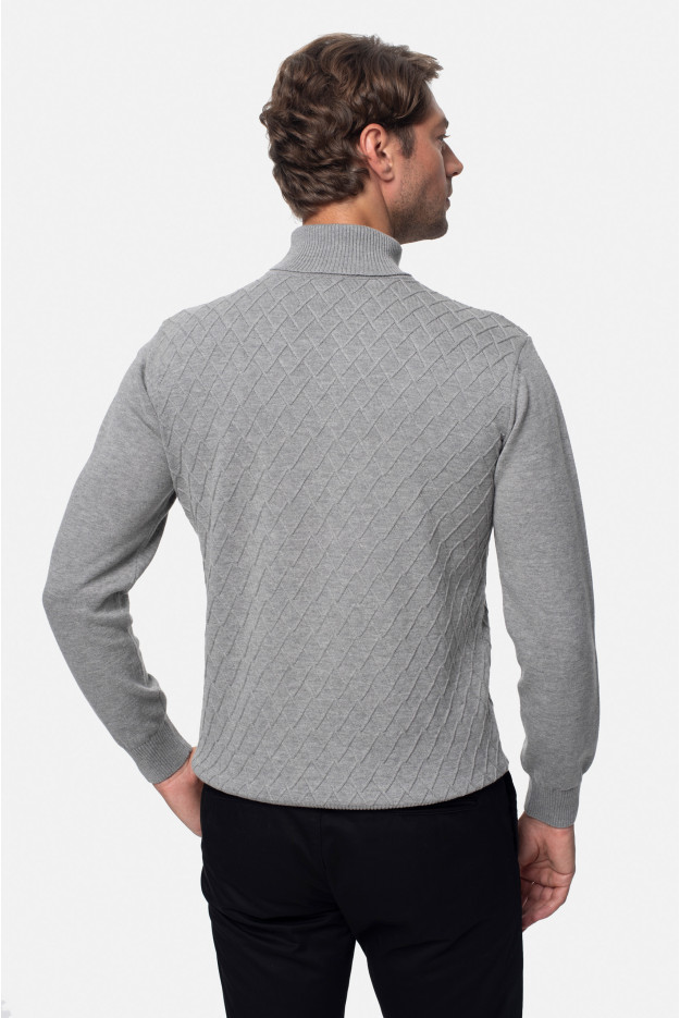 SWETER RODENAS GOLF SZARY Z BAWEŁNĄ SWETER RODENAS GOLF SZARY Z BAWEŁNĄ