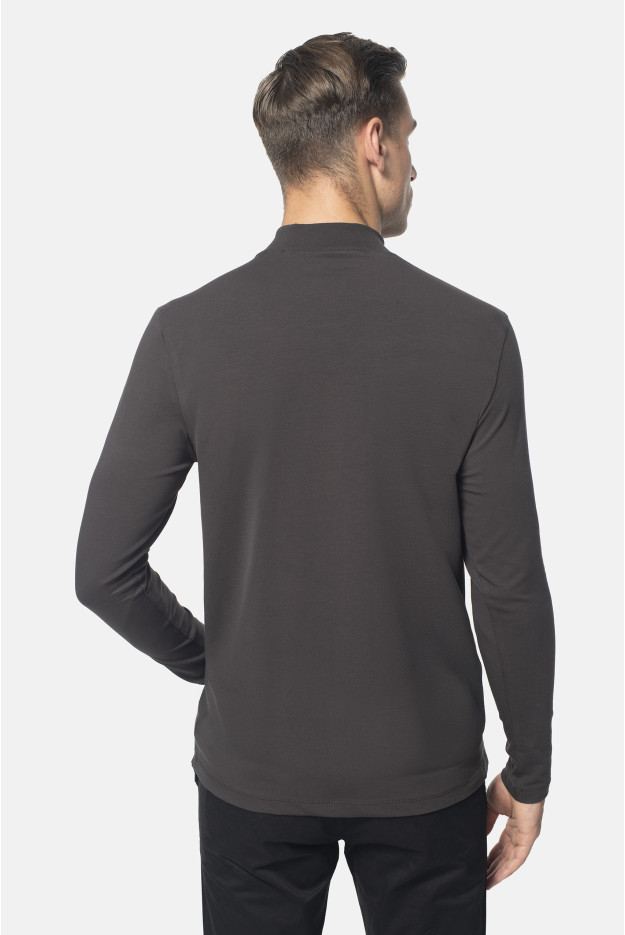 BLUZA ALDEA PÓŁGOLF BRĄZOWA 0002 Z BAWEŁNY BLUZA ALDEA PÓŁGOLF BRĄZOWA 0002 Z BAWEŁNY