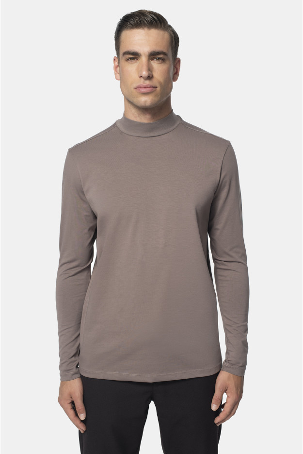 BLUZA ALDEA PÓŁGOLF BEŻOWA 0001 Z BAWEŁNY BLUZA ALDEA PÓŁGOLF BEŻOWA 0001 Z BAWEŁNY