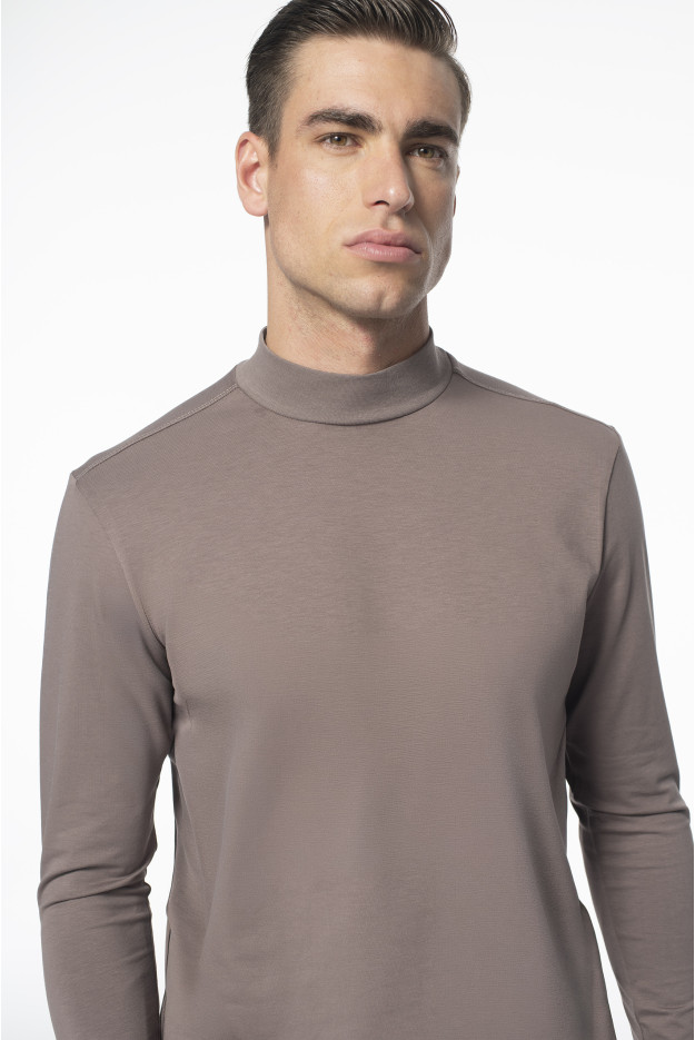 BLUZA ALDEA PÓŁGOLF BEŻOWA 0001 Z BAWEŁNY BLUZA ALDEA PÓŁGOLF BEŻOWA 0001 Z BAWEŁNY