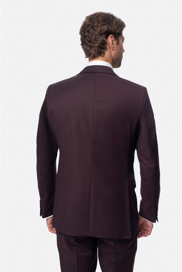 MARYNARKA MIRABEL BORDOWA SLIM FIT JEDNORZĘDOWA Z WEŁNĄ MARYNARKA MIRABEL BORDOWA SLIM FIT JEDNORZĘDOWA Z WEŁNĄ