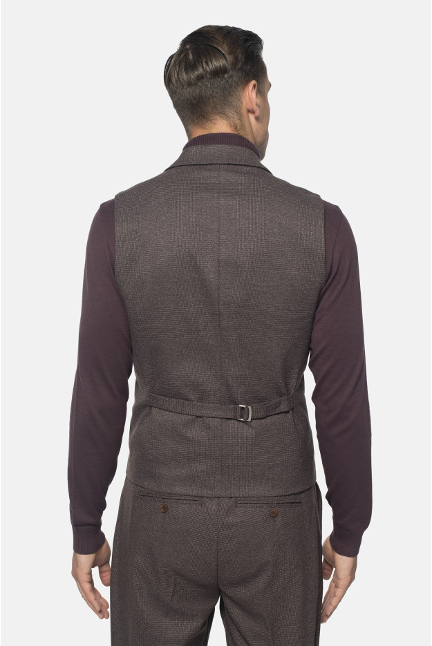 KAMIZELKA RABADE SLIM FIT BRĄZOWA JEDNORZĘDOWA KAMIZELKA RABADE SLIM FIT BRĄZOWA JEDNORZĘDOWA