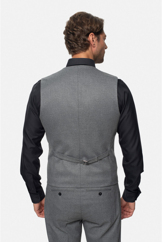 KAMIZELKA RABADE SLIM FIT SZARA JEDNORZĘDOWA KAMIZELKA RABADE SLIM FIT SZARA JEDNORZĘDOWA