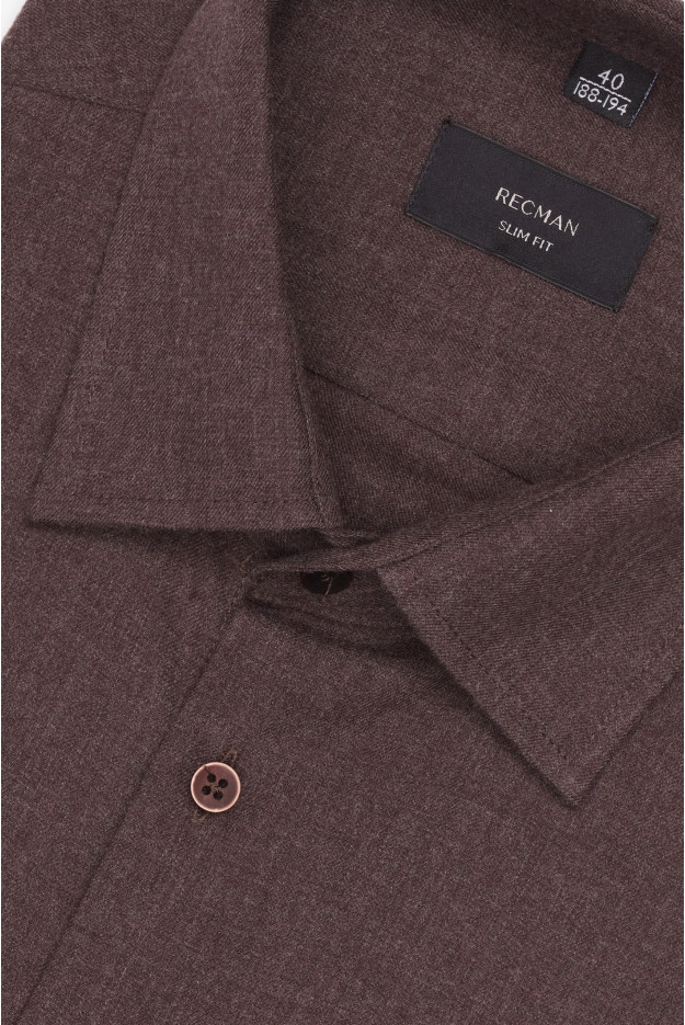 KOSZULA FORMENTO 3321C DŁUGI RĘKAW SLIM FIT BORDOWA Z DZIANINY KOSZULA FORMENTO 3321C DŁUGI RĘKAW SLIM FIT BORDOWA Z DZIANINY