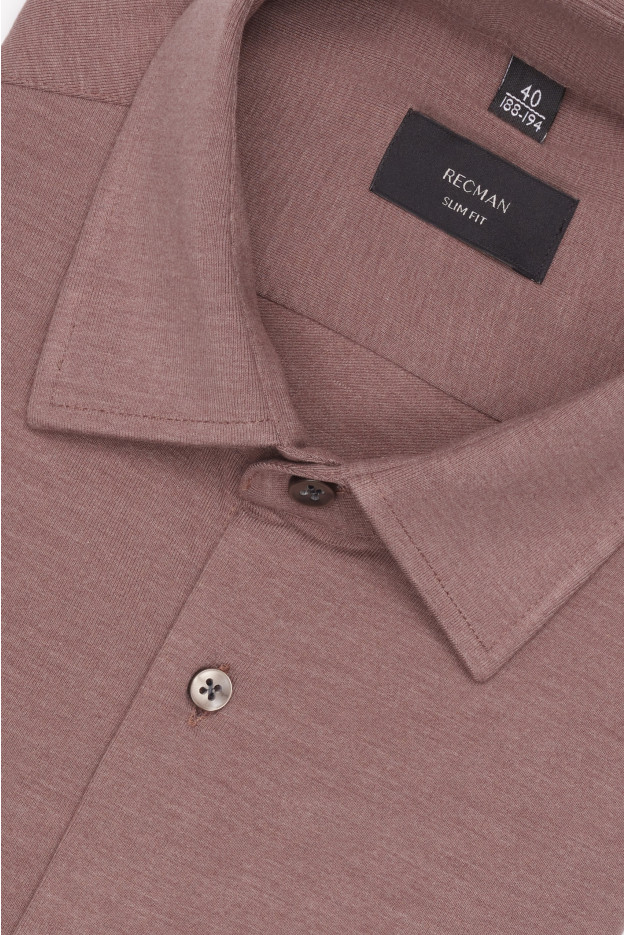 KOSZULA FORMENTO 3321C DŁUGI RĘKAW SLIM FIT BEŻOWA 0001 Z DZIANINY KOSZULA FORMENTO 3321C DŁUGI RĘKAW SLIM FIT BEŻOWA 0001 Z DZIANINY