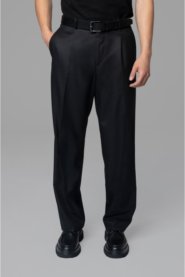 SPODNIE UN:NERO WIDE LEG STRAIGHT CZARNE SPODNIE UN:NERO WIDE LEG STRAIGHT CZARNE