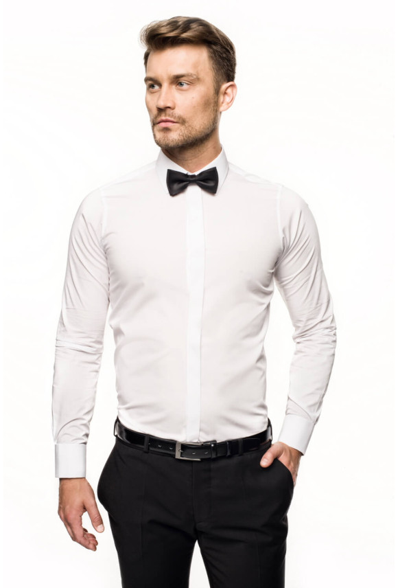 KOSZULA SAVERNE2 9001 SP SLIM FIT BIAŁA