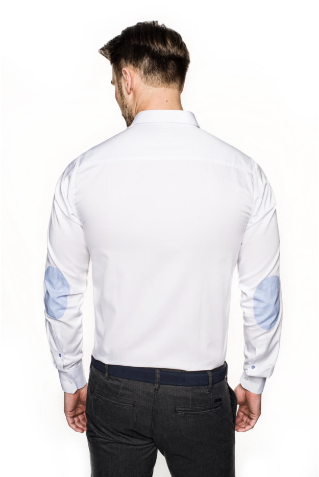 KOSZULA NAVIA 2051 DŁUGI RĘKAW CUSTOM FIT BIAŁY