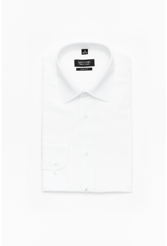 KOSZULA VERSONE 9001 DŁUGI RĘKAW SLIM FIT BIAŁA