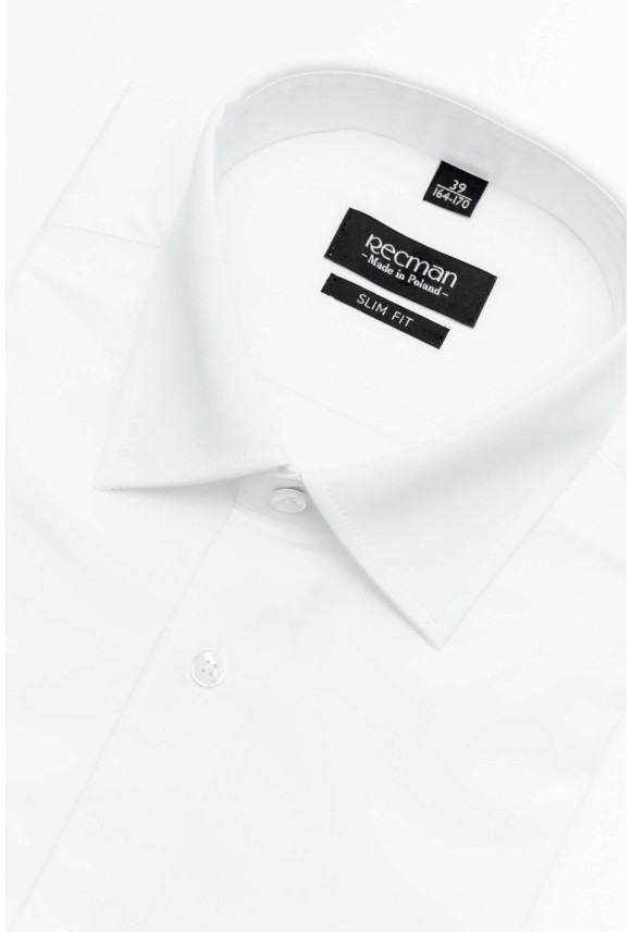 KOSZULA VERSONE 9001 DŁUGI RĘKAW SLIM FIT BIAŁA
