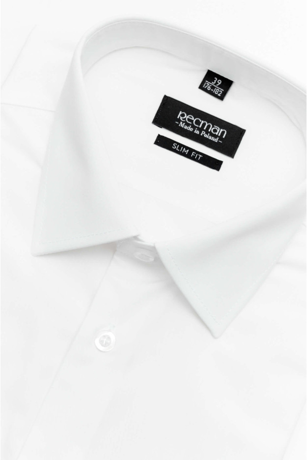 KOSZULA VERSONE 9001 KRÓTKI RĘKAW SLIM FIT BIAŁA KOSZULA VERSONE 9001 KRÓTKI RĘKAW SLIM FIT BIAŁA