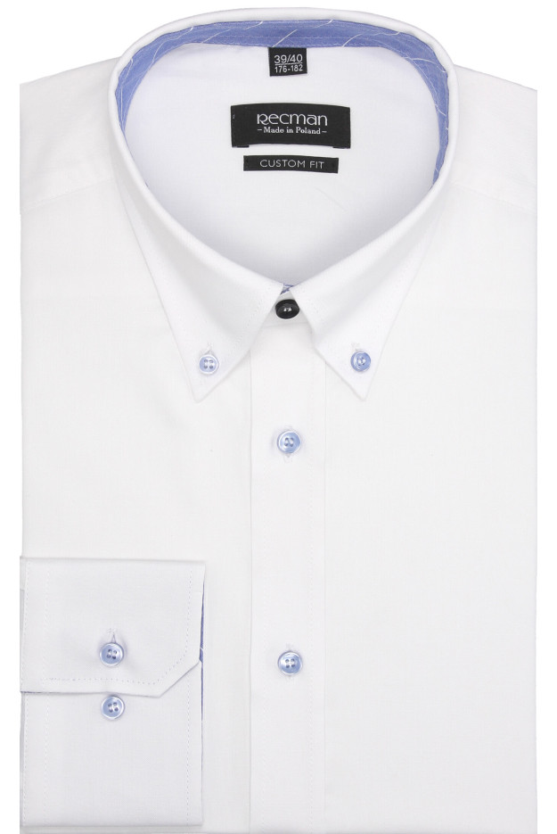 KOSZULA MELLS 2203 DŁUGI RĘKAW CUSTOM FIT BIAŁY