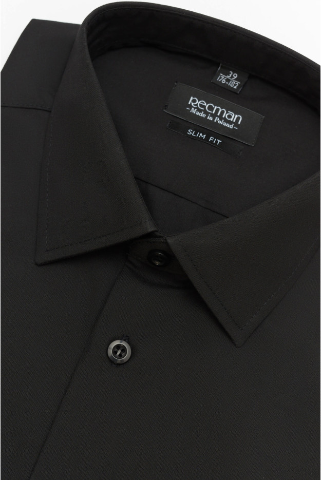 KOSZULA VERSONE COD4 DŁUGI RĘKAW SLIM FIT CZERŃ