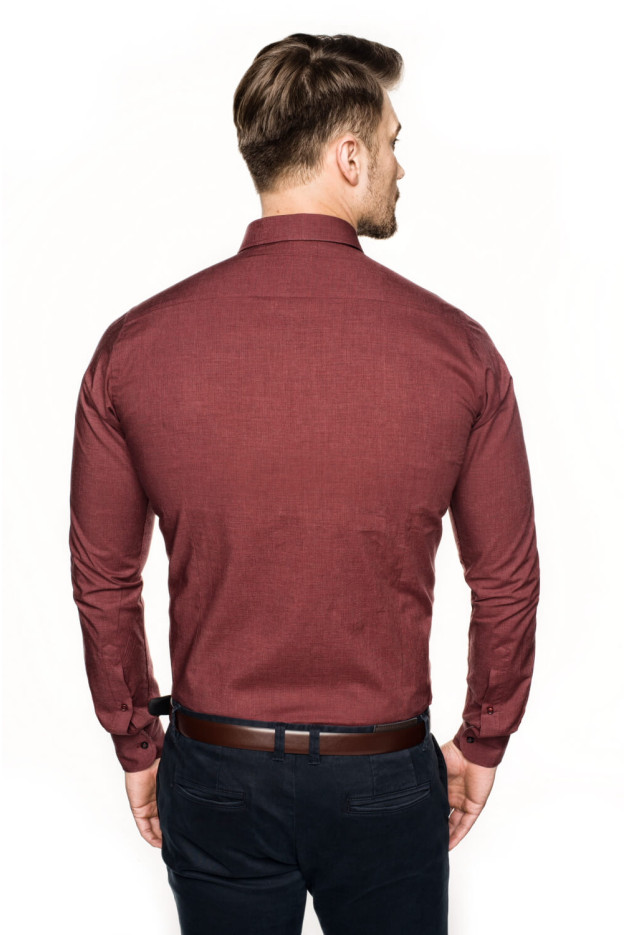 KOSZULA BEXLEY 2288 DŁUGI RĘKAW SLIM FIT CZERWONY