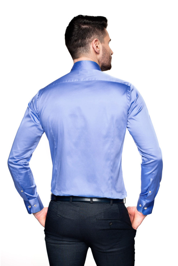 KOSZULA WINCODE 2405 DŁUGI RĘKAW SLIM FIT NIEBIESKI