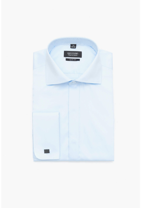 KOSZULA VERSONE 2509 SP SLIM FIT NIEBIESKA